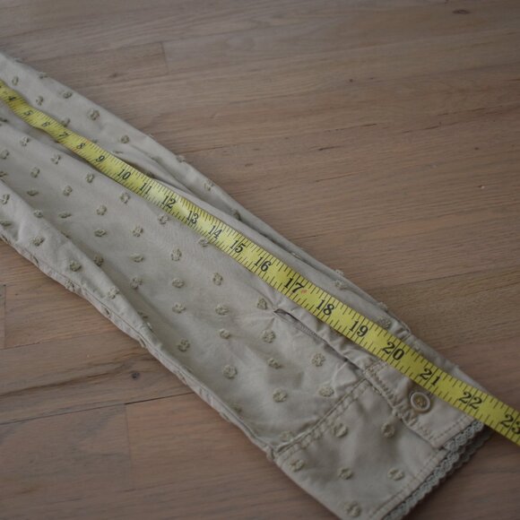 NWT Zara Women's Green Plumetis Oversized Blouse with Lace Trim - Picture 9 of 11